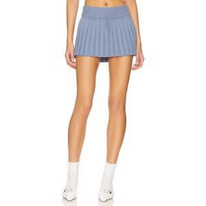 Guizio 'Cielo' Blue Pleated Mini Skirt Size S